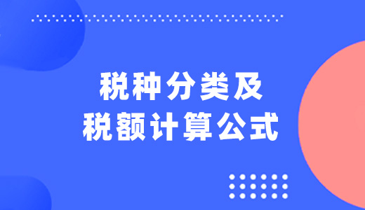 税种分类及税额计算公式