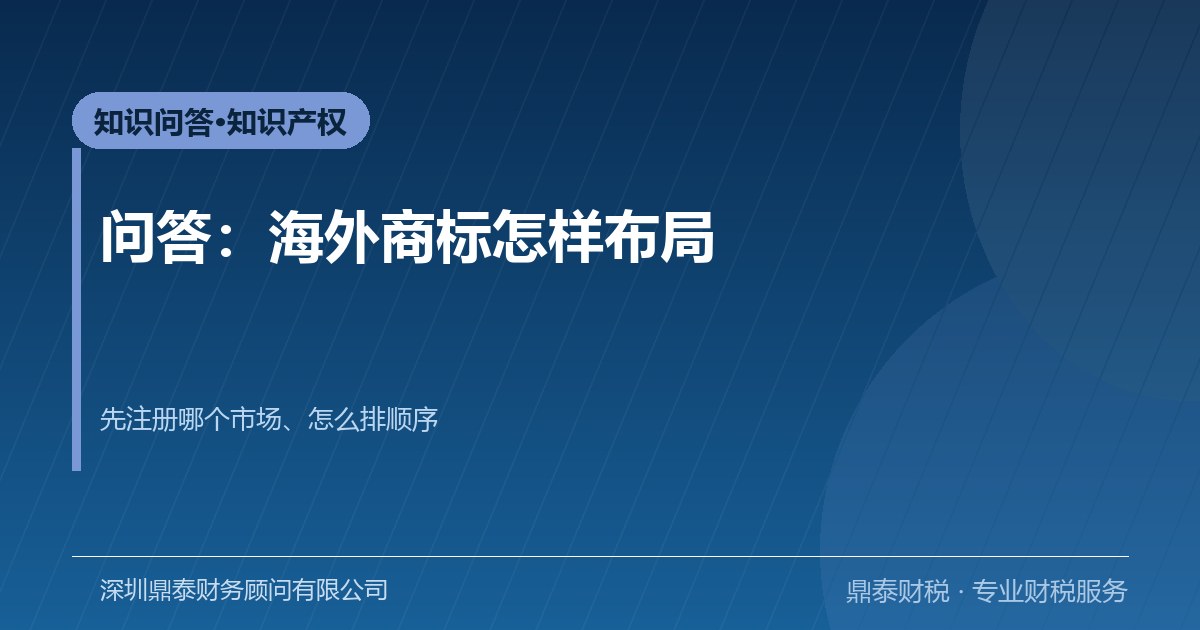 问答：品牌出海怎么布局海外商标？顺序比数量重要