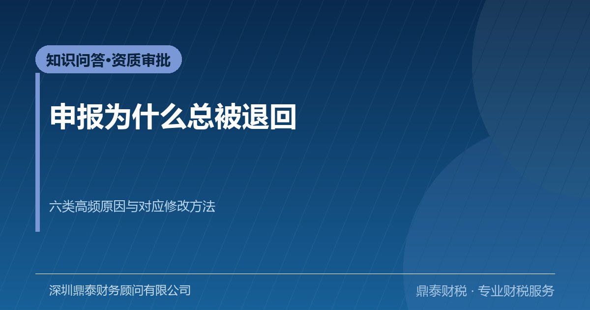 问答：资质审批类申报为什么总被退回