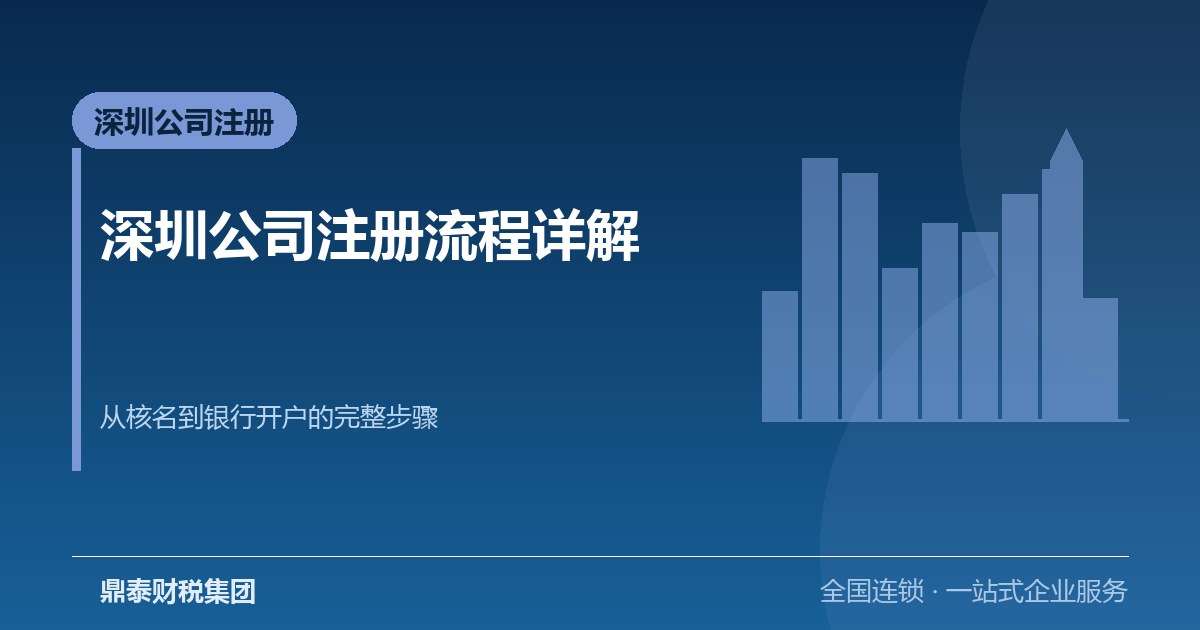 深圳公司注册流程详解：从核名到银行开户的完整步骤与常见卡点